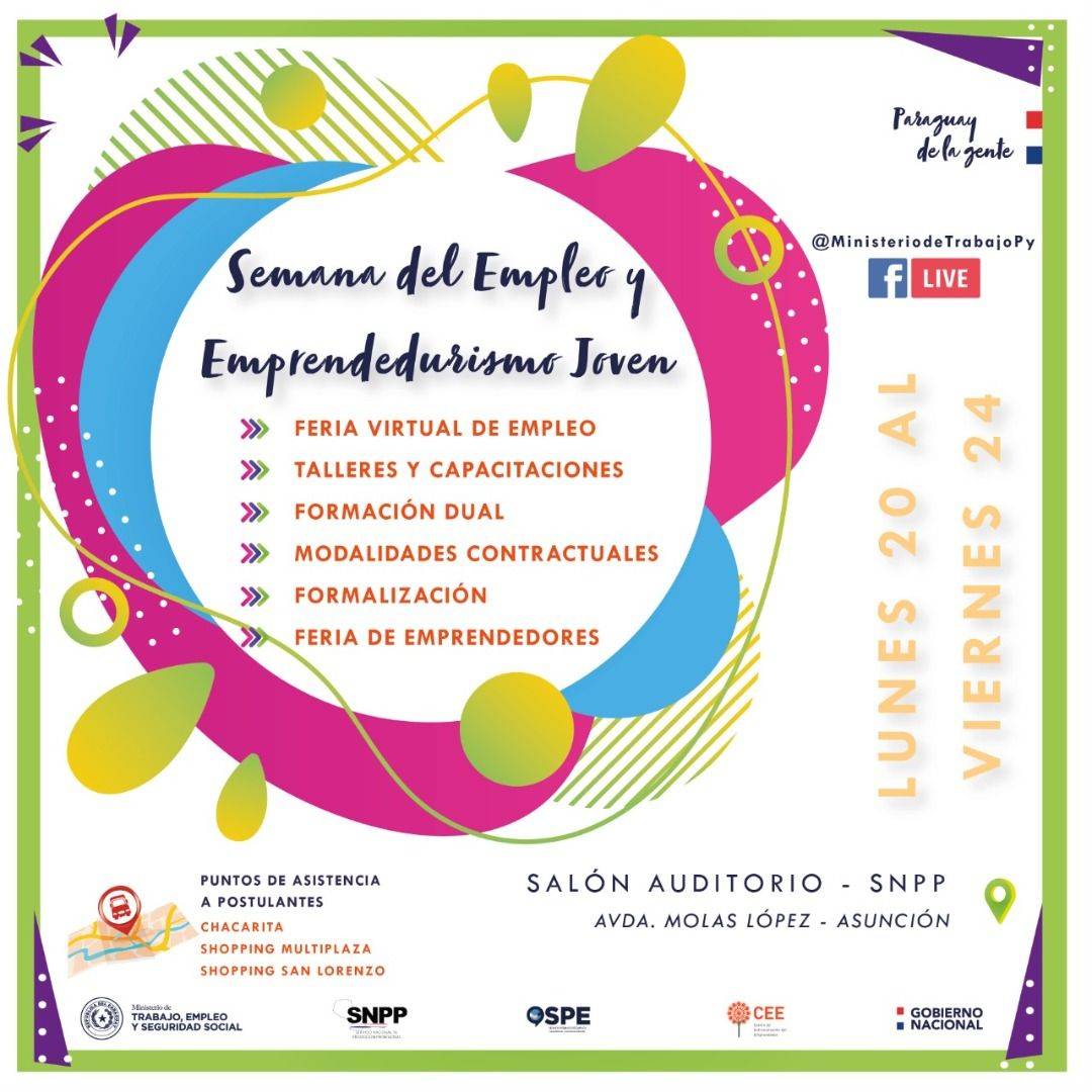 Mtess inicia la «Semana del Empleo y Emprendedurismo Juvenil» con 792 vacancias laborales