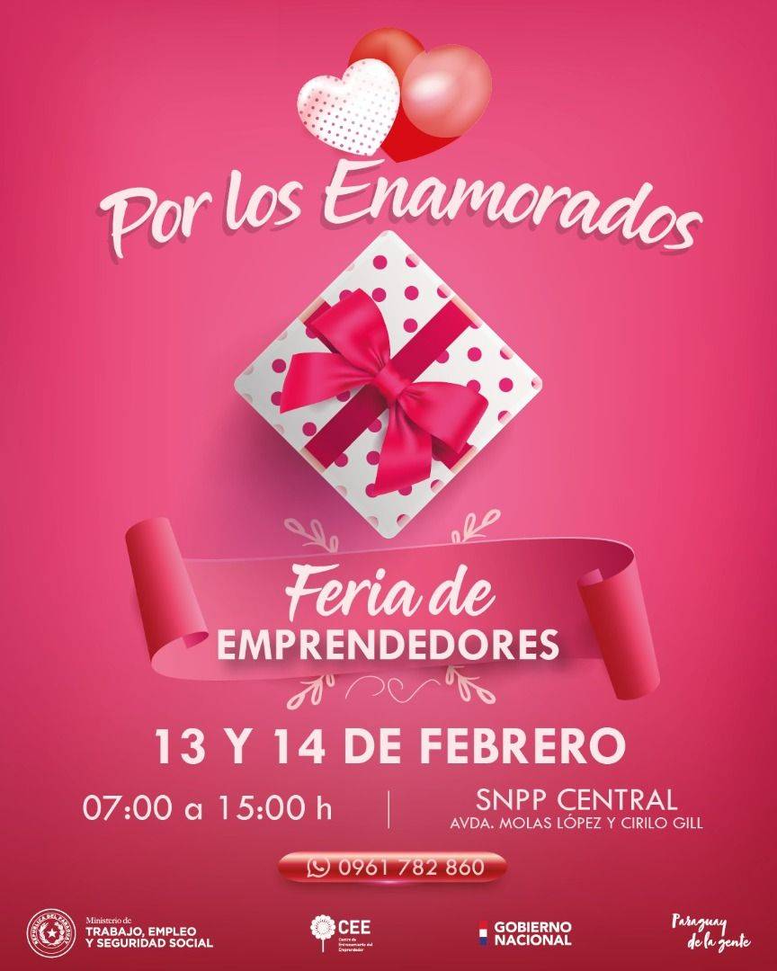 Emprendedores capacitados por el MTESS harán una feria de sus productos por el Día de los Enamorados