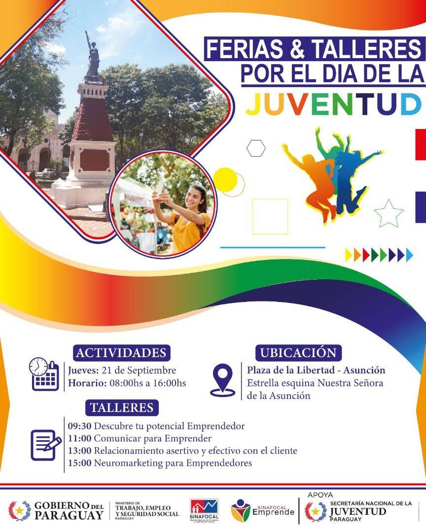 ​Capacitación y feria de emprendedores por el día de la juventud son impulsadas por el Ministerio de Trabajo